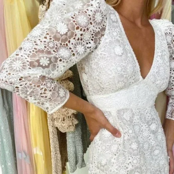 NWT LoveShackFancy Faye Bridal Dress - Picture 6 of 7